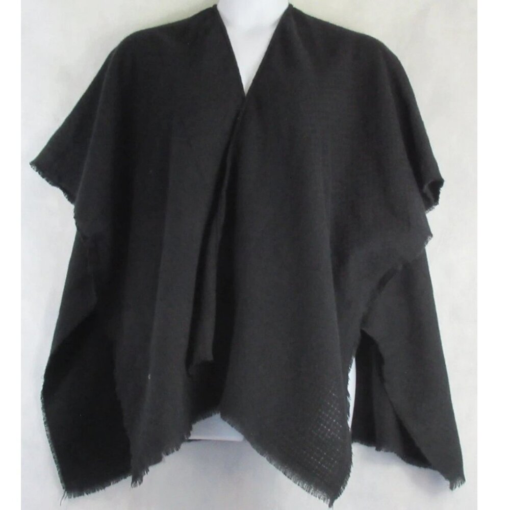 NWT Style & Co Women's Basket Weave Open-Front Layering Topper, Black, One Size